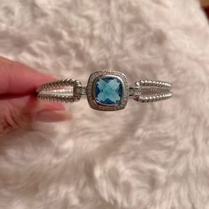 Gorgeous Sterling Silver plated with CZ crystals bracelet Stunning